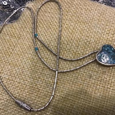 Liquid Silver Necklace with Pendant