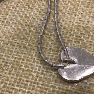 Liquid Silver Necklace with Pendant