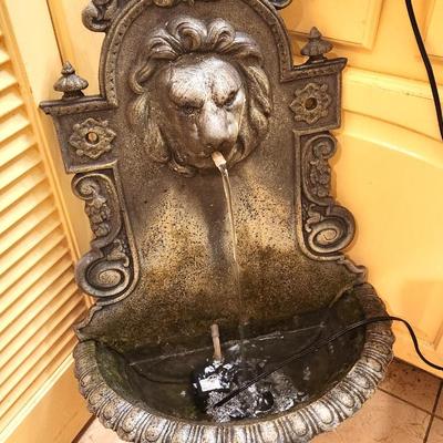 Lot #244 Working Lion's Head Wall Fountain