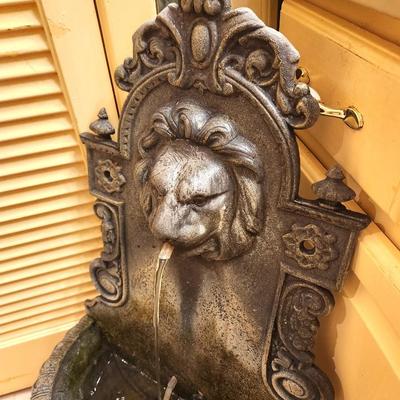 Lot #244 Working Lion's Head Wall Fountain
