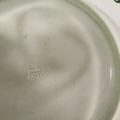 Vintage Hazel Atlas Sour Cream Jars with Ivy Design- 7 Pieces- Approx 3 3/4