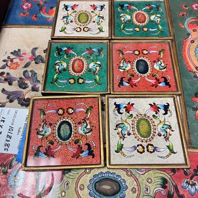 Robert Weiss Made in Peru Removable Tray, Coasters on stand