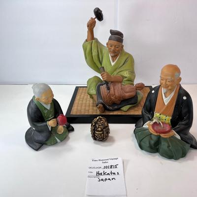 Three Hakata figurines Japan