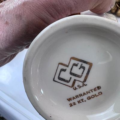 CG 24k gold rim Tea Set, pitchers