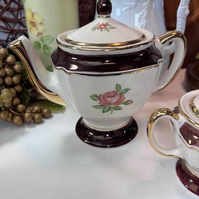 CG 24k gold rim Tea Set, pitchers