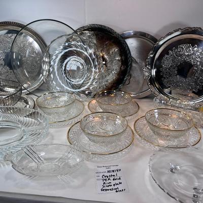 Glass and silver plated collectibles
