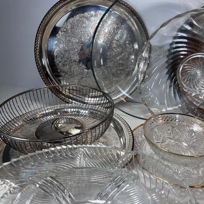 Glass and silver plated collectibles