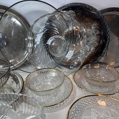 Glass and silver plated collectibles