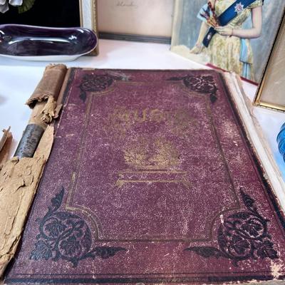 Antiques wonderful music folio with metal spine