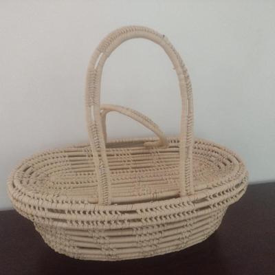 Rope Weave Lidded Basket