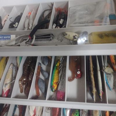 Tackle Box Full of Fishing Lures and Accessories (See All Photos)