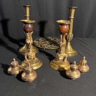 Brass Trivet, Candle Holders & More (K-RG)