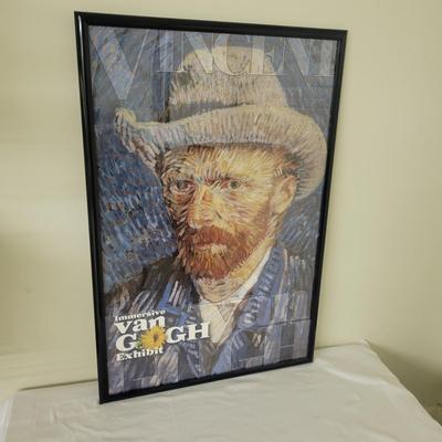 Bamboo Chair and Framed Van Gogh Prints (G-DW)