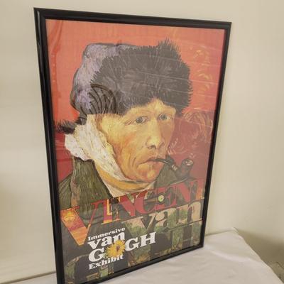 Bamboo Chair and Framed Van Gogh Prints (G-DW)