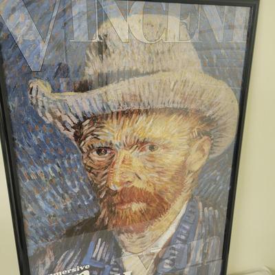 Bamboo Chair and Framed Van Gogh Prints (G-DW)