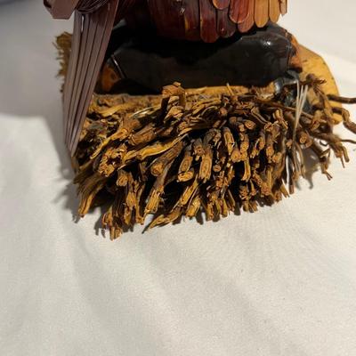 Unique Wicker Bamboo MCM Owl & Rooster Basket (K-RG)