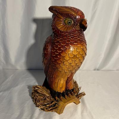 Unique Wicker Bamboo MCM Owl & Rooster Basket (K-RG)