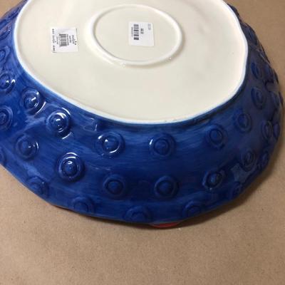 Large crab platter and crab bowl,