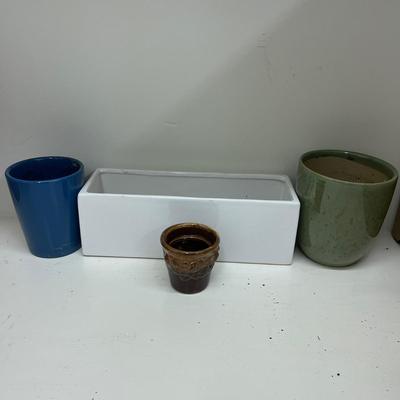 Variety of Colorful Ceramic Plant Pots (G-MG)