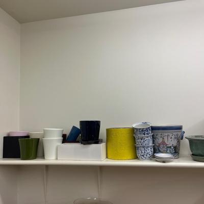 Variety of Colorful Ceramic Plant Pots (G-MG)