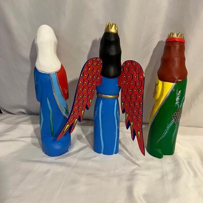 Hand Painted Wooden Nativity Set by Luis Sosa Cano (G-MG)