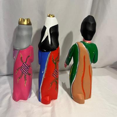 Hand Painted Wooden Nativity Set by Luis Sosa Cano (G-MG)