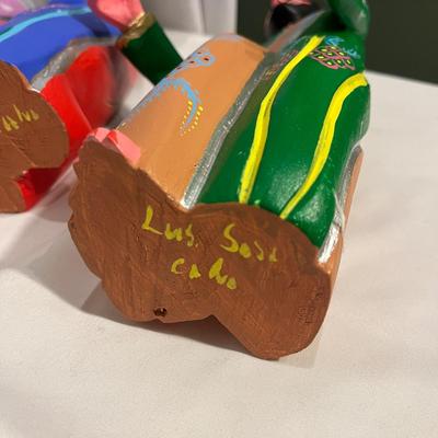 Hand Painted Wooden Nativity Set by Luis Sosa Cano (G-MG)