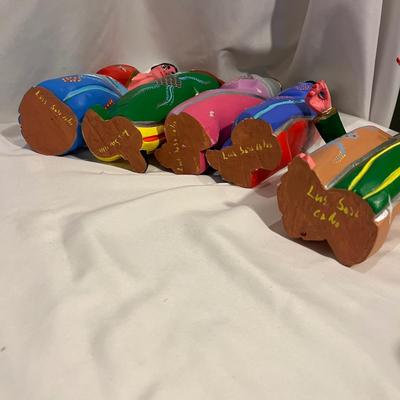 Hand Painted Wooden Nativity Set by Luis Sosa Cano (G-MG)