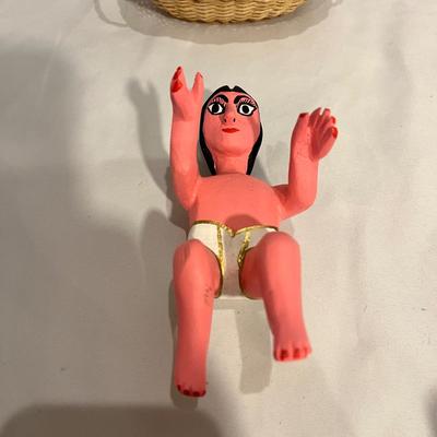 Hand Painted Wooden Nativity Set by Luis Sosa Cano (G-MG)