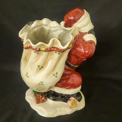 Fitz and Floyd Ceramic Santa Planter (G-DW)