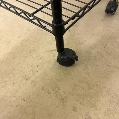 Two InterMetro Black Metal Wire Shelving Units (G-MG)