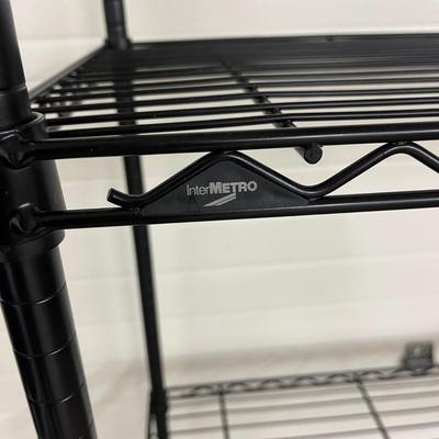 Two InterMetro Black Metal Wire Shelving Units (G-MG)