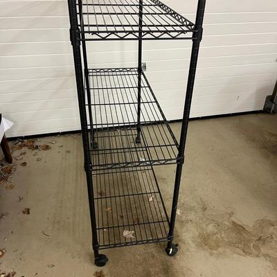 Two InterMetro Black Metal Wire Shelving Units (G-MG)