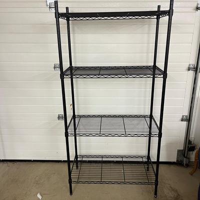 Two InterMetro Black Metal Wire Shelving Units (G-MG)
