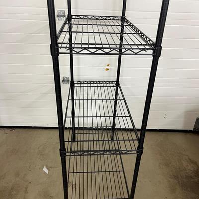 Two InterMetro Black Metal Wire Shelving Units (G-MG)