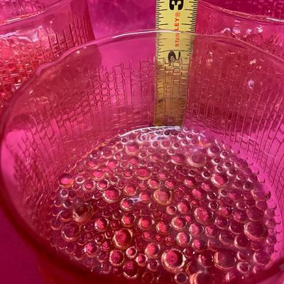 Decorative large pink bowl w/5 small bowls