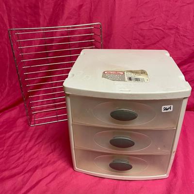 3 drawer storage and paper tray