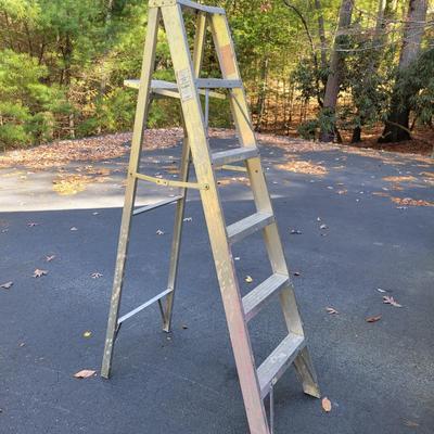 Three Aluminum A Frame Ladders (G-DW)