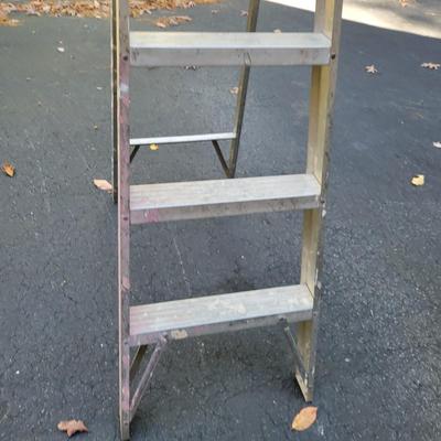 Three Aluminum A Frame Ladders (G-DW)