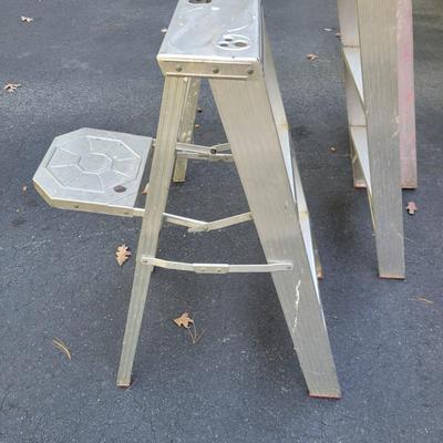 Three Aluminum A Frame Ladders (G-DW)