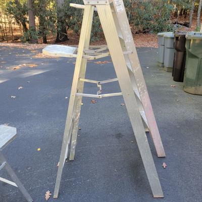 Three Aluminum A Frame Ladders (G-DW)