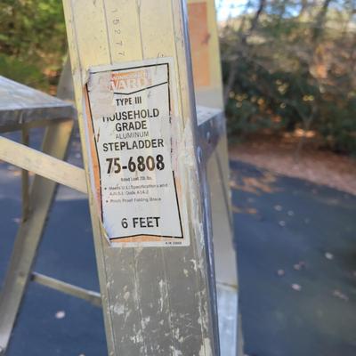 Three Aluminum A Frame Ladders (G-DW)
