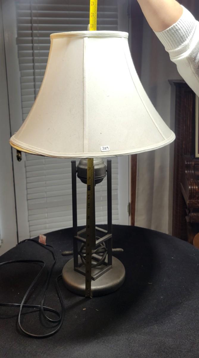 Metal Framed Table Top Lamp
