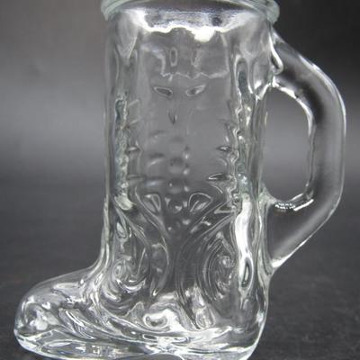 Vintage Libby Western Cowboy Boot Handled Liquor Shot Glass