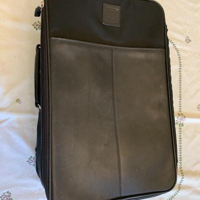 Coach Leather Rolling Suitcase with Lock and keys