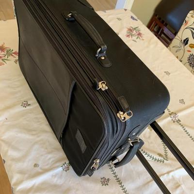 Coach Leather Rolling Suitcase with Lock and keys