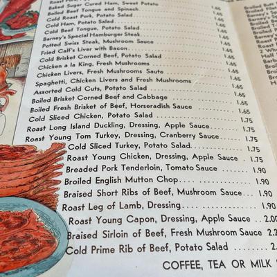 1947 Restaurant Menus Chicago