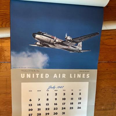 1947 United Airlines Calendar