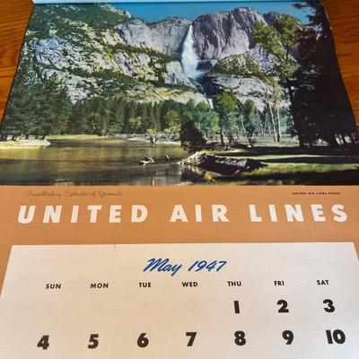 1947 United Airlines Calendar