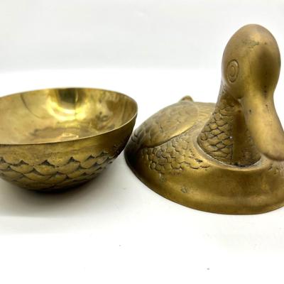 Two Piece Brass Duck Korea & Brass Duck